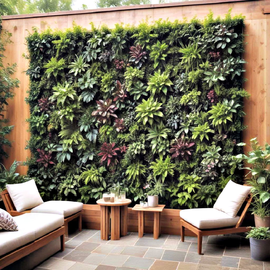 enhance backyard privacy with living wall - 30 Backyard Privacy Ideas