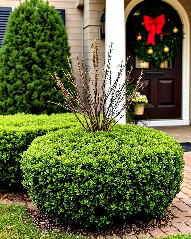 enhance seasonal decor with boxwood shrubs - 20 Front Yard Boxwood Shrubs
