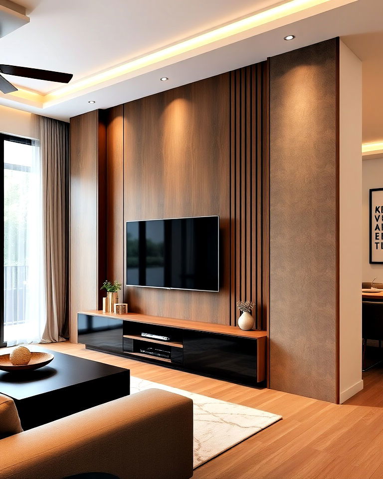 entertainment half wall for living room - 30 Half Wall Ideas