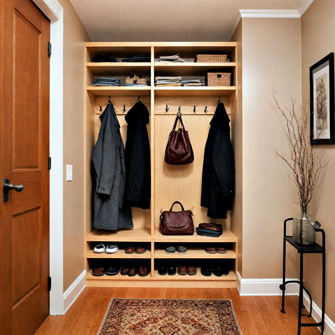 entryway with storage cabinets - 40 Small Entryway Ideas