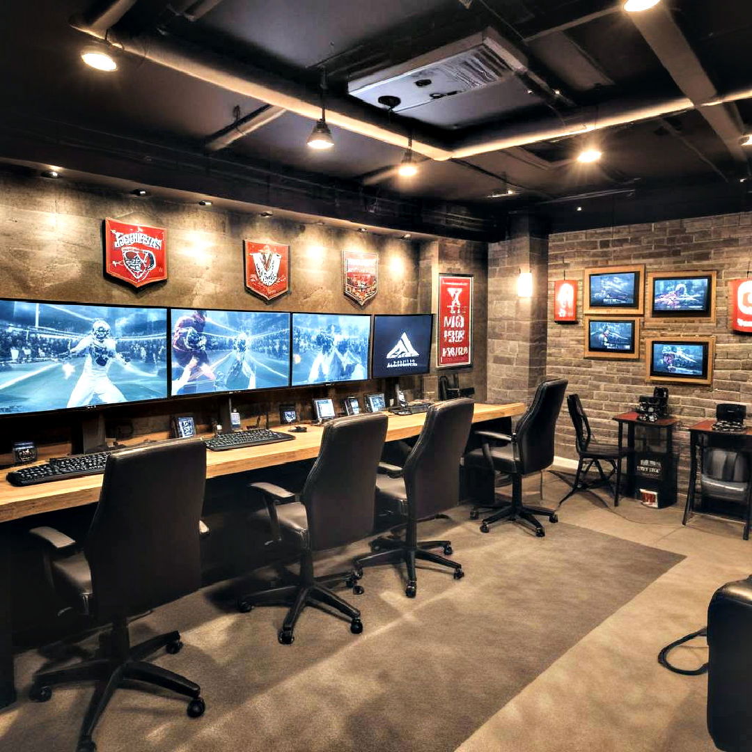 esports arena for basement game room - 25 Basement Game Room Ideas