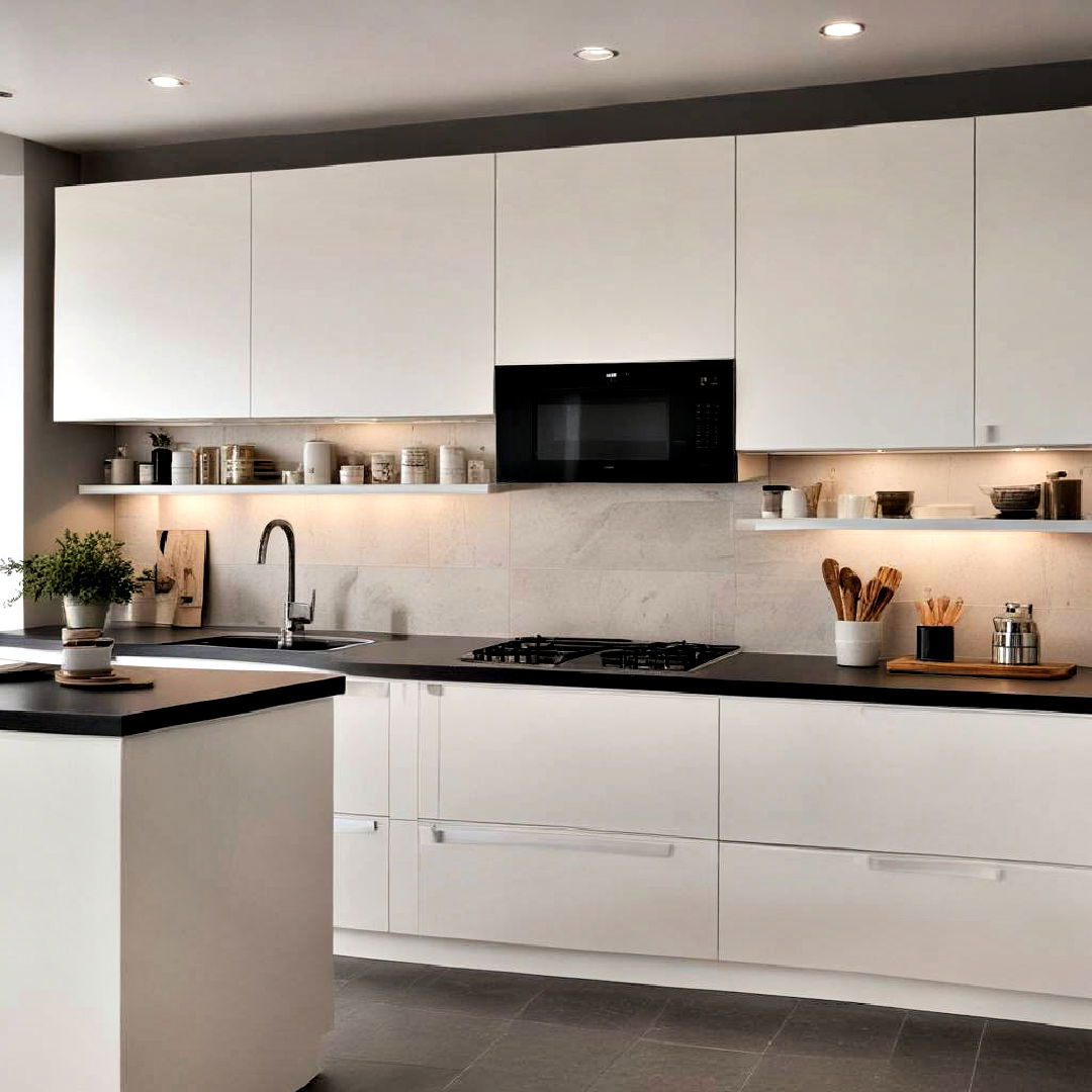 european style frameless off white cabinets - 15 Off-white Kitchen Cabinets