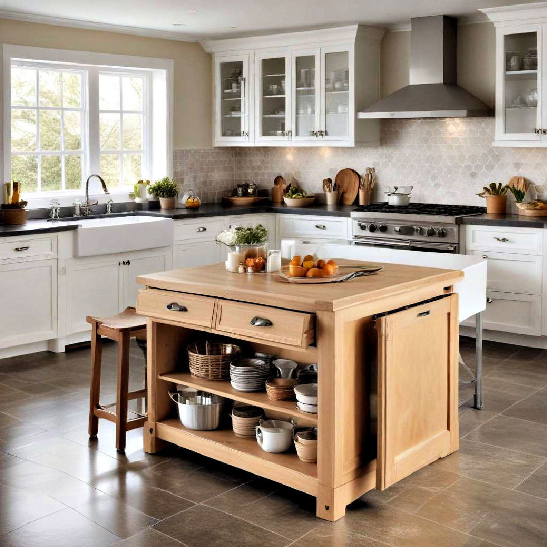 expandable kitchen island - 40 Kitchen Island Ideas