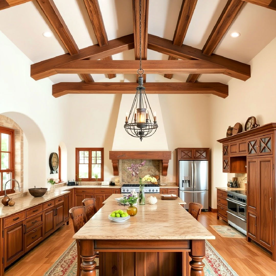 exposed wooden beams design - 25 Tuscan Interior Design Ideas