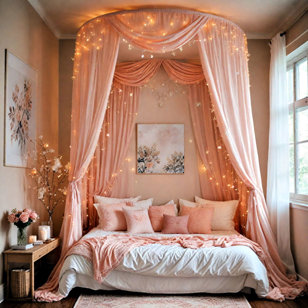 fabric canopy to add aesthetic charm - 40 Aesthetic Room Ideas