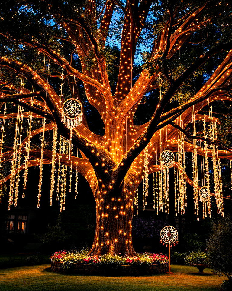 fairy light tree as magical centerpiece - 20 Fairytale Garden Ideas