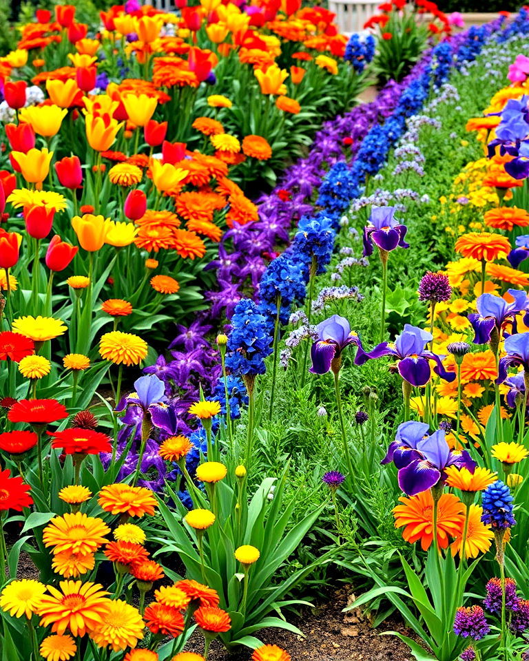family friendly playful rainbow palette - 30 Garden Colour Schemes