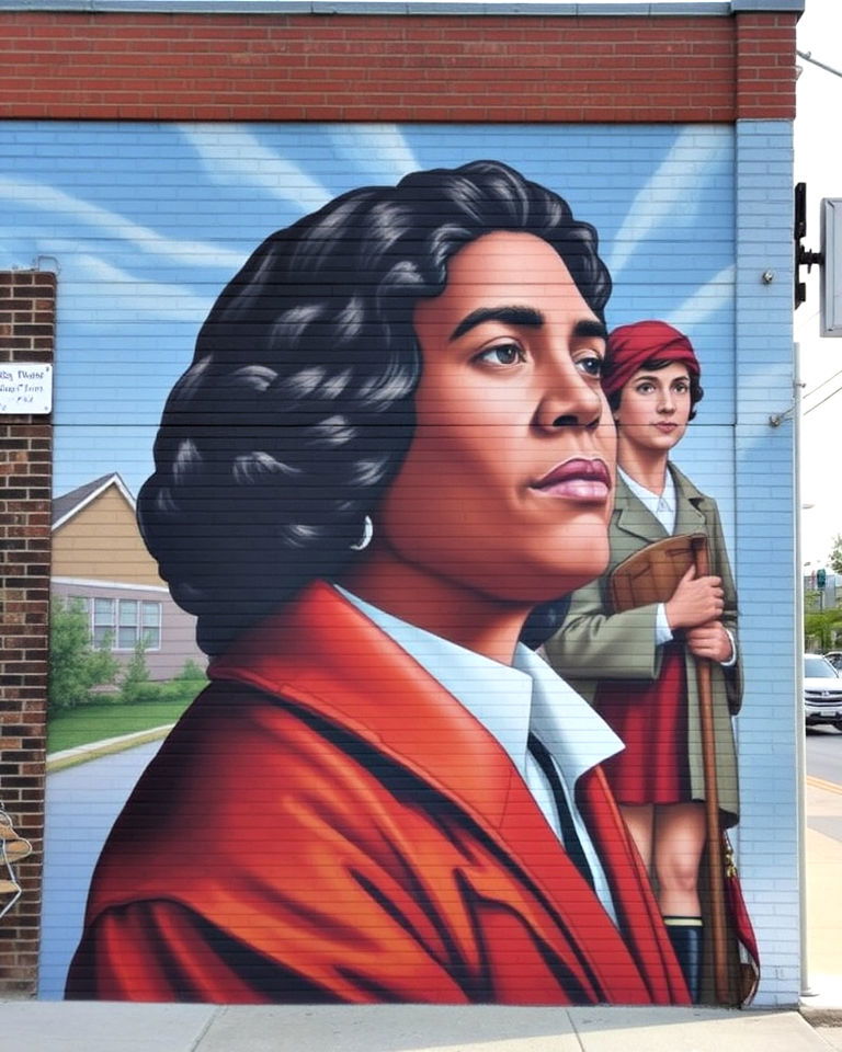 famous figures mural from the town - 20 Small Town Murals