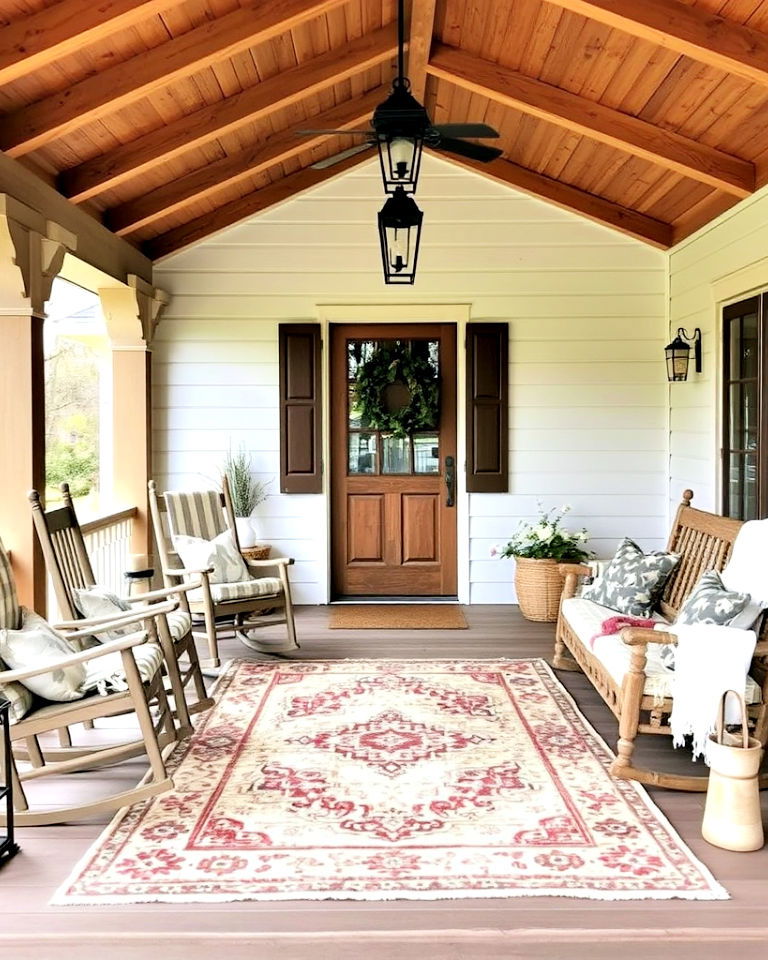 farmhouse inspired covered porch - 40 Covered Porch Ideas
