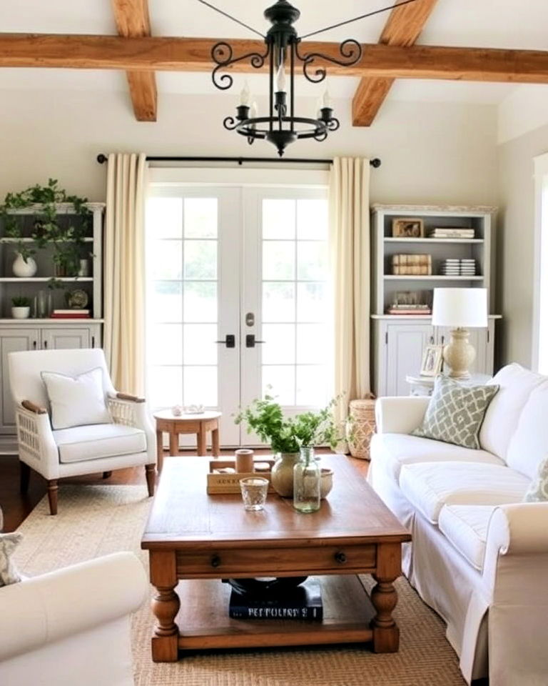 farmhouse inspired furniture for living room - 25 Joanna Gaines Living Room Ideas