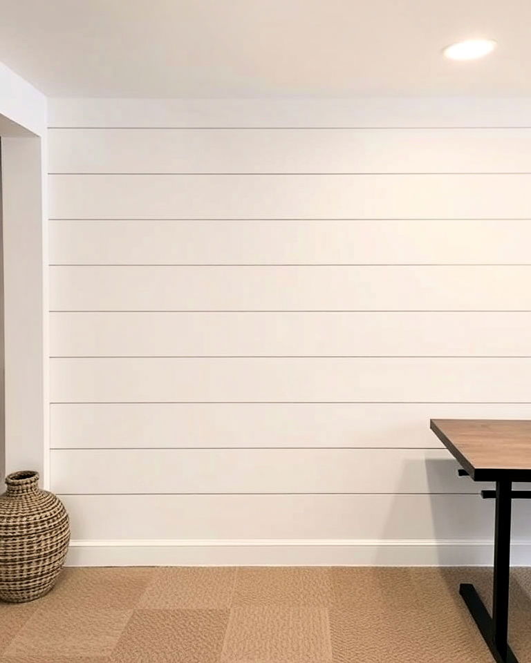 farmhouse vibe shiplap accent wall - 15 Basement Accent Wall Ideas