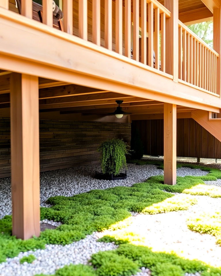 faux ground cover under deck - 20 Landscaping With Artificial Plants