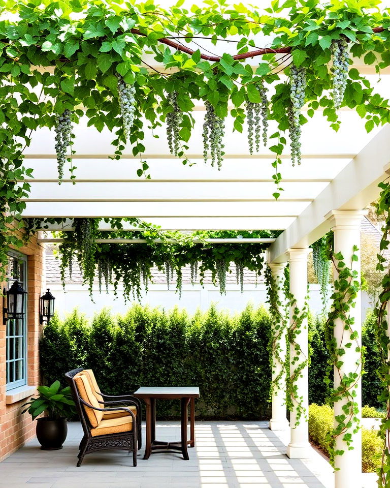 faux vines under pergola - 20 Landscaping With Artificial Plants