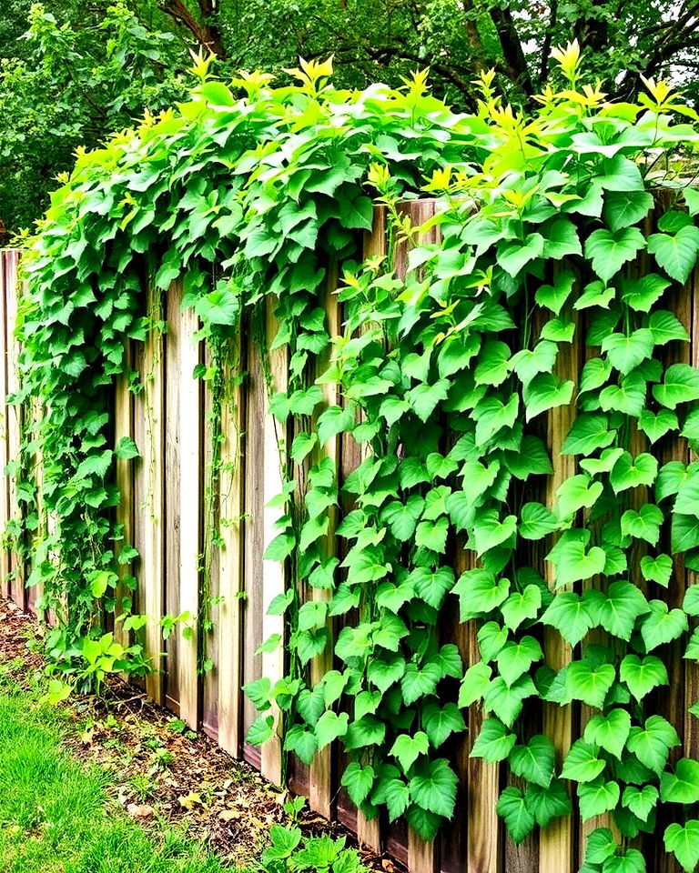 fencing with vining plants - 20 Garden Shade Ideas