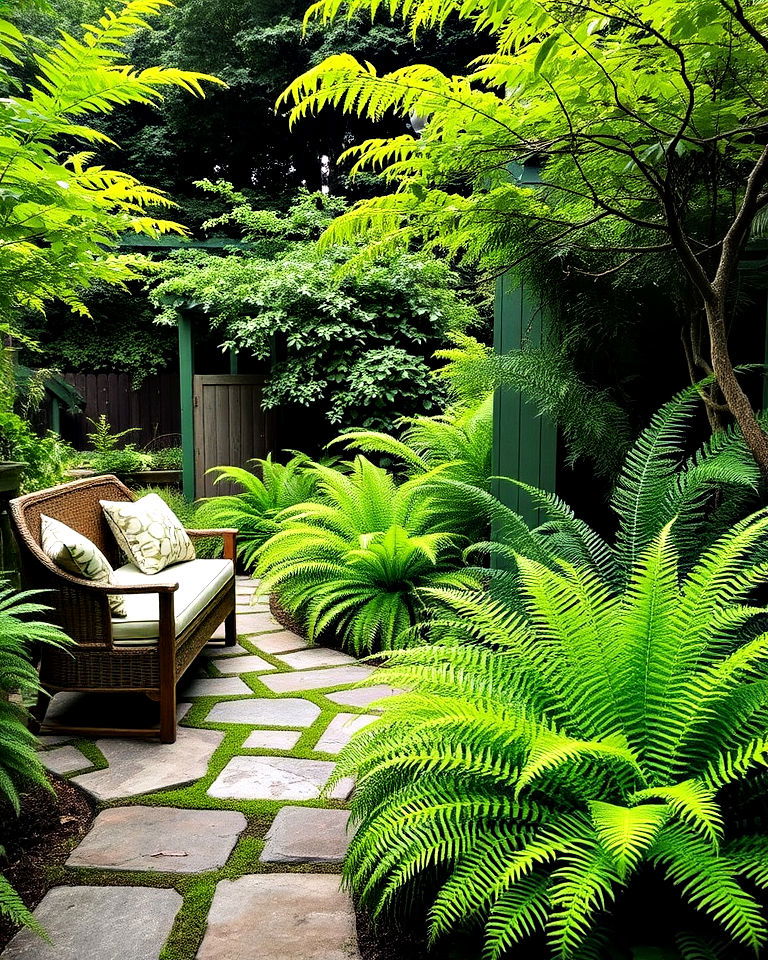 fern filled oasis for shady garden - 20 Shady Garden Ideas