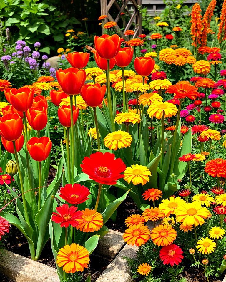 fiery red and yellow garden - 30 Garden Colour Schemes
