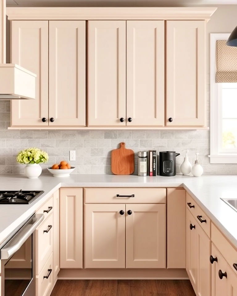 fingerprint resistant matte black hardware - 40 Kitchen Cabinet Hardware Ideas