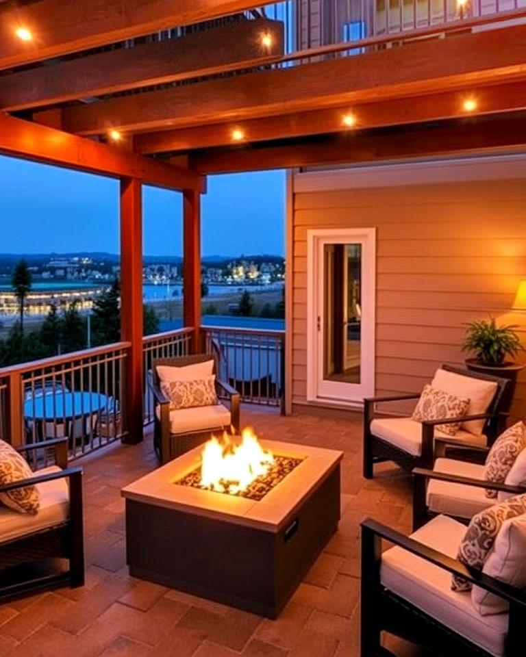 fire pit for cantilever balcony - 20 Cantilever Balcony Ideas