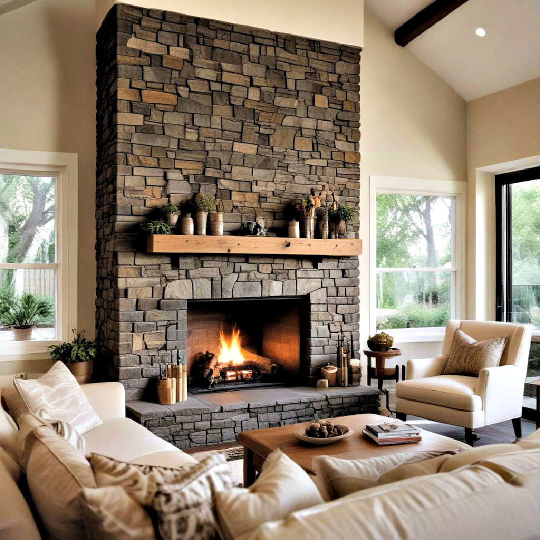 fireplace in living room - 40 Living Room Ideas