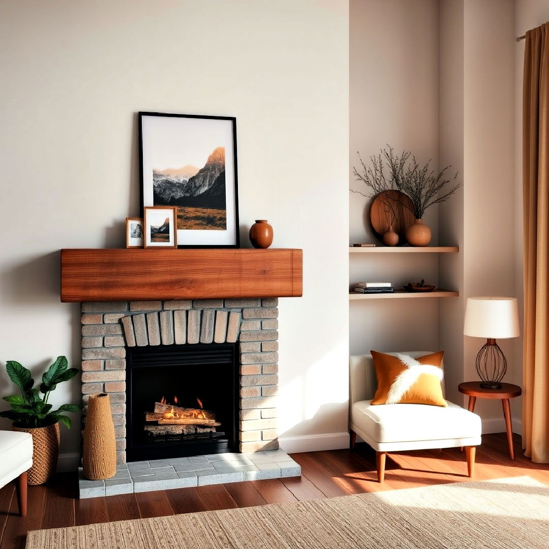 fireplace mantel for wooden interior design - 25 Wooden Interior Design Ideas