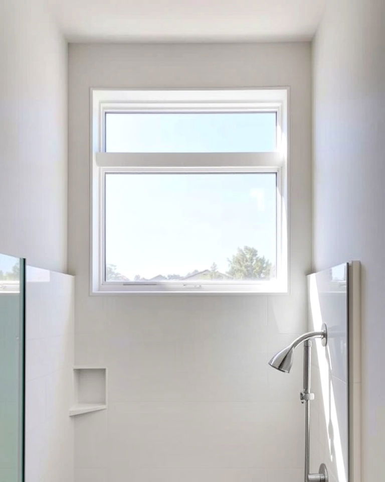 fixed transom shower window - 30 Shower Window Ideas