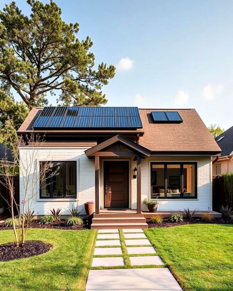 flat roof for modern cottage style home - 25 Modern Cottage House Exterior Ideas