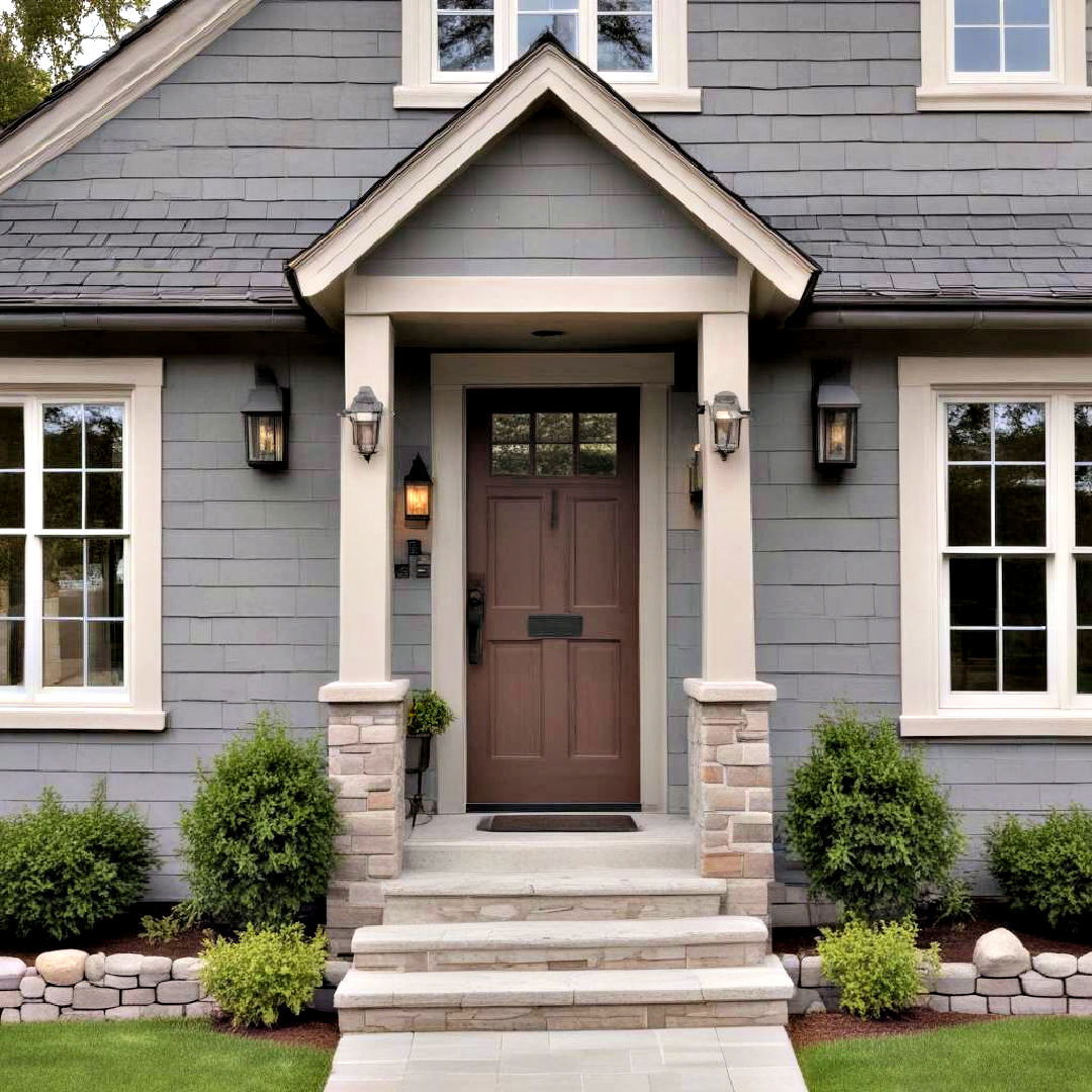 flint gray exterior exterior for modern homes - 40 Gray Exterior House Paint Ideas