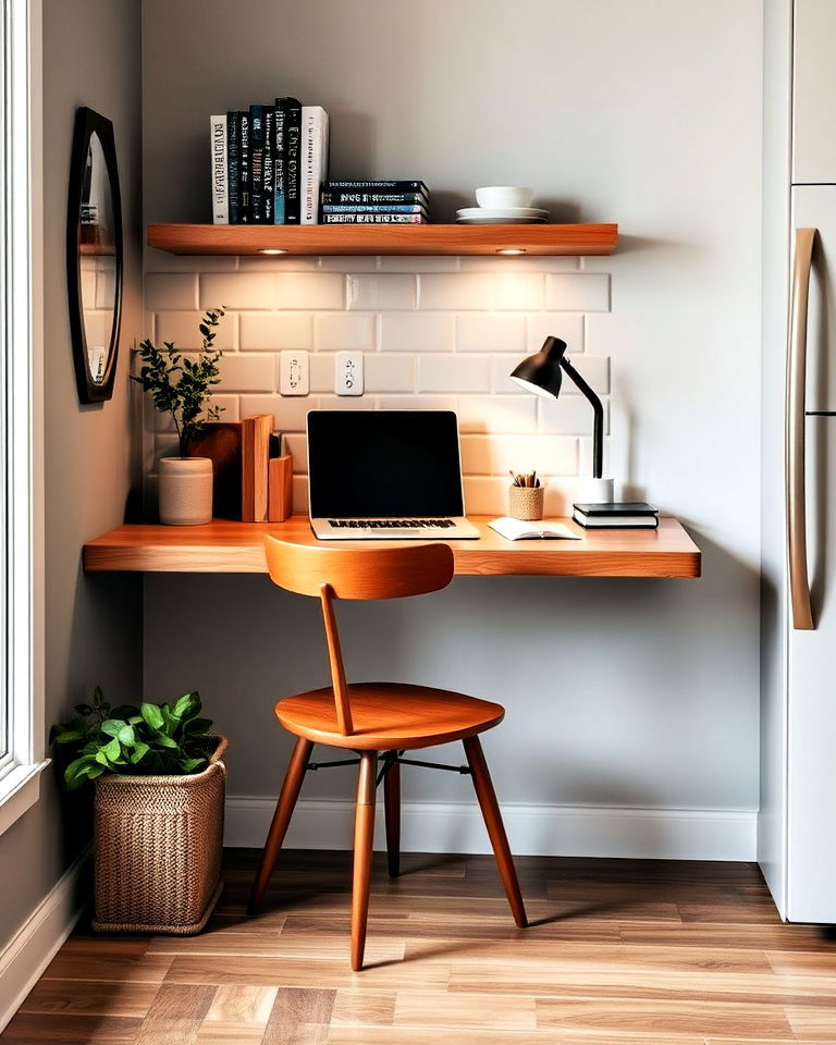 floating corner desk for kitchen - 15 Kitchen Corner Ideas
