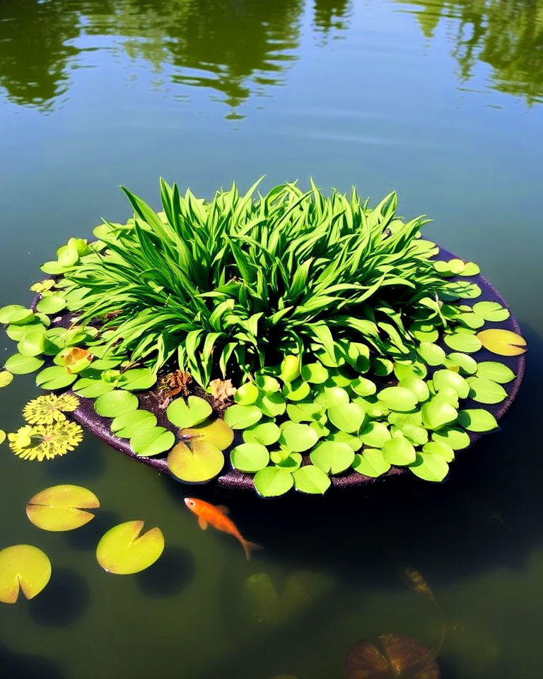 floating plant island - 15 Water Garden Ideas