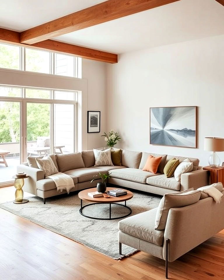 floating sectional for small living room - 30 Small Living Room Sectional Layout Ideas