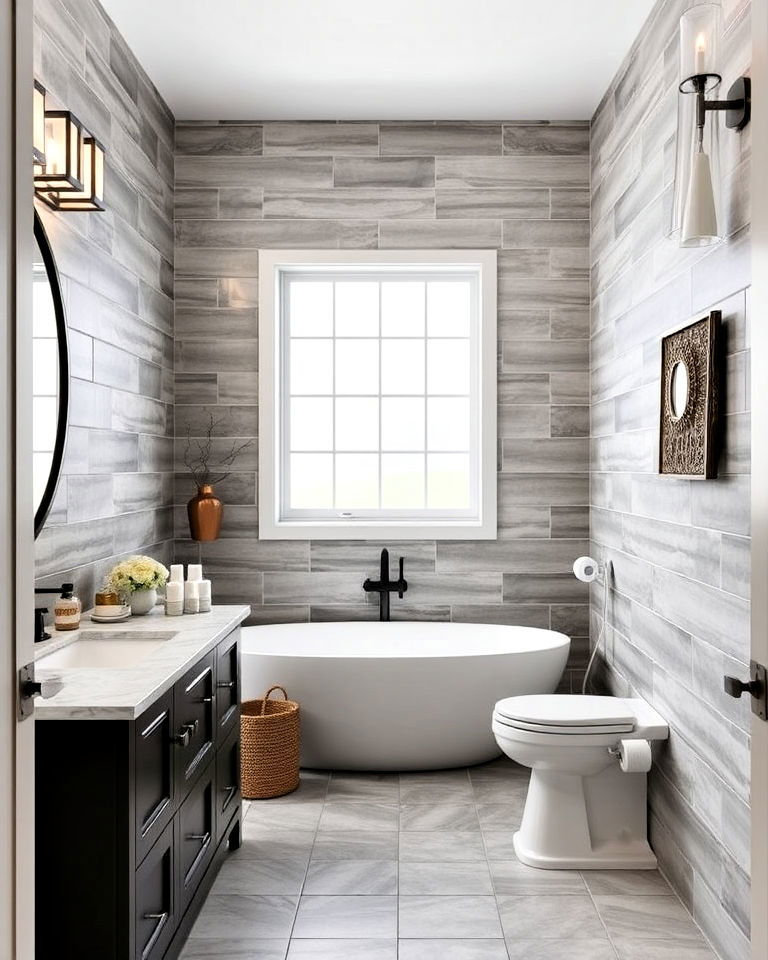 floor to ceiling tile for primary bathroom - 40 Primary Bathroom Ideas