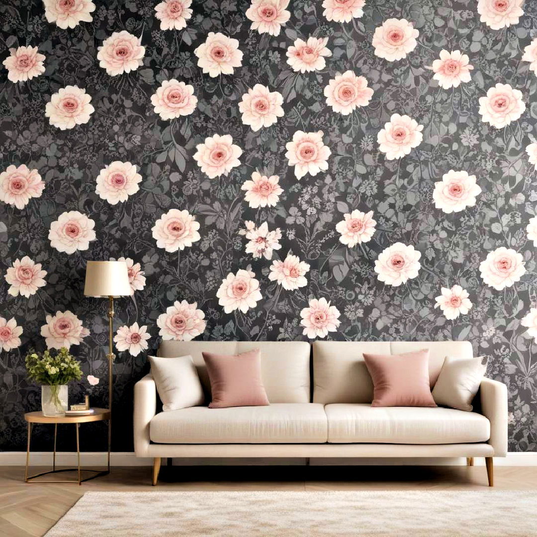 floral accent wallpaper - 25 Accent Wall Ideas