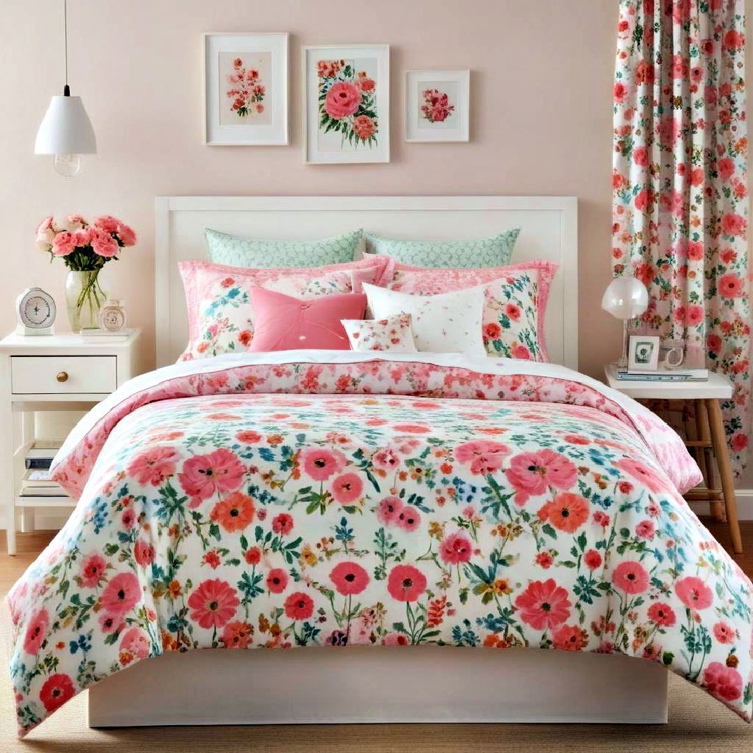floral bedding for teenage girl bedroom - 40 Teenage Girl Bedroom Ideas