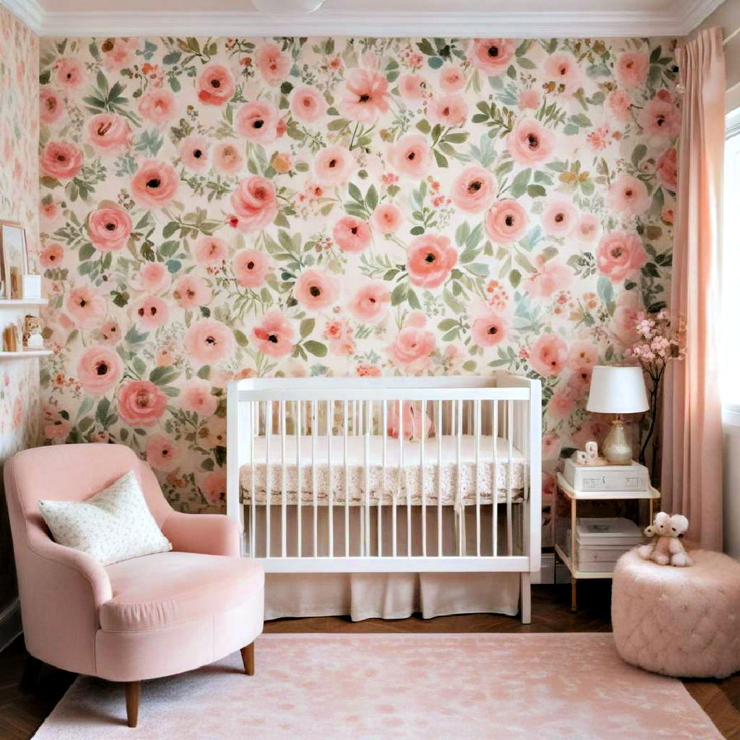 floral patterns for baby girl nursery - 25 Baby Girl Nursery Ideas