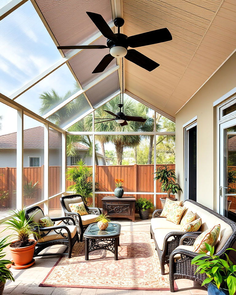 florida backyard with screened in lanai - 30 Florida Backyard Ideas