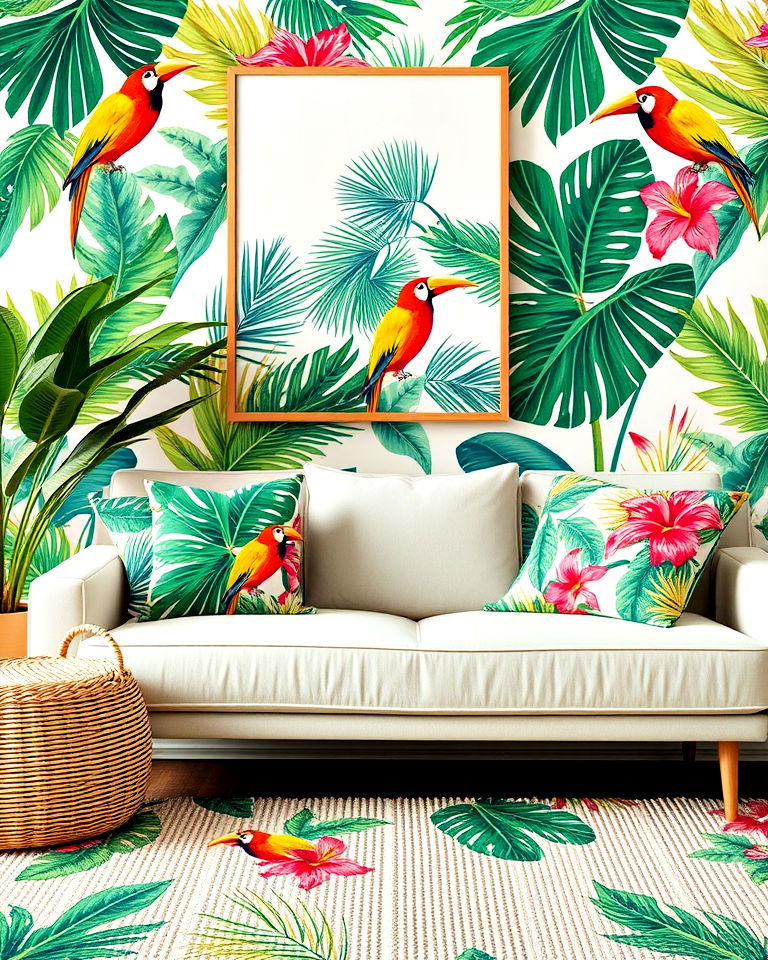 florida home decor with tropical prints - 25 Florida Home Decor Ideas