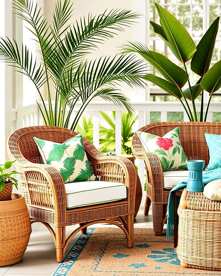 floridas tropical style wicker furniture - 25 Florida Home Decor Ideas