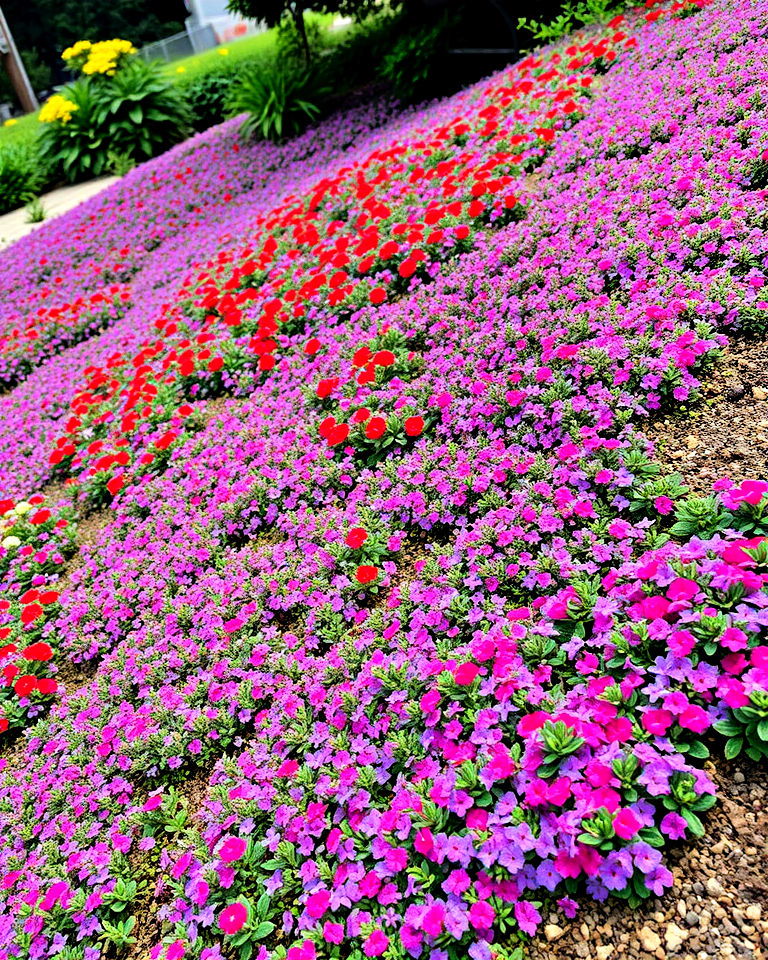 flowering ground cover sloped backyard - 25 Down Sloped Backyard Ideas