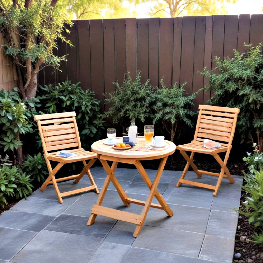 foldable furniture for small yard - 40 Small Backyard Ideas
