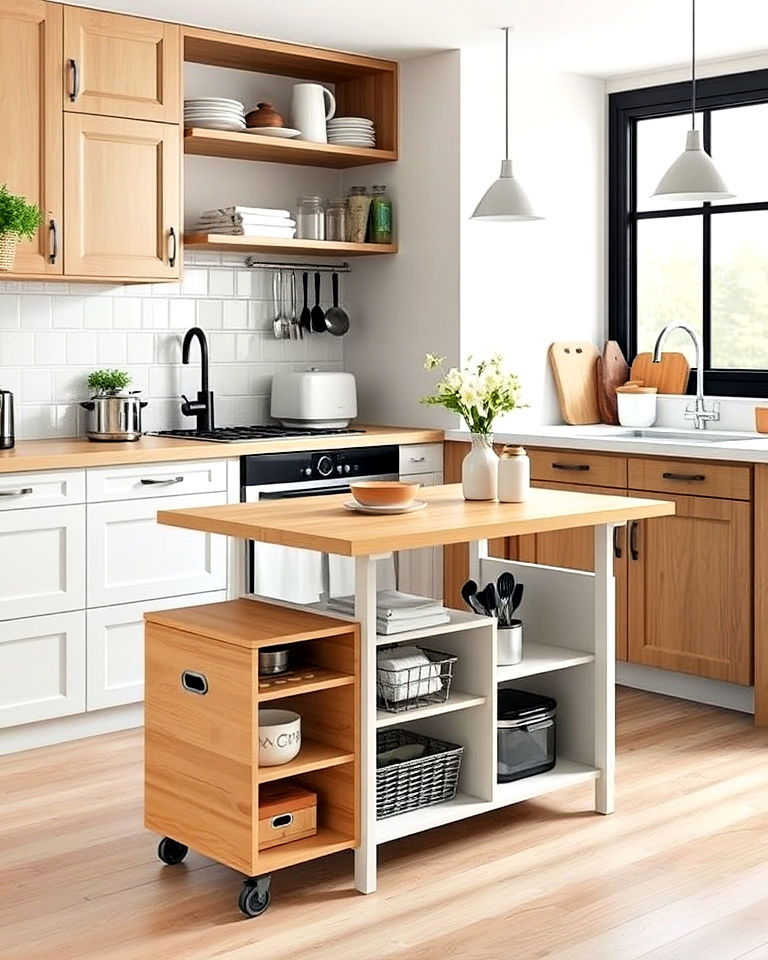 foldable tables with storage design - 40 Small Kitchen Storage Ideas