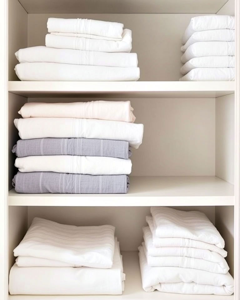 folding board for linen closet organization - 30 Linen Closet Organization Ideas
