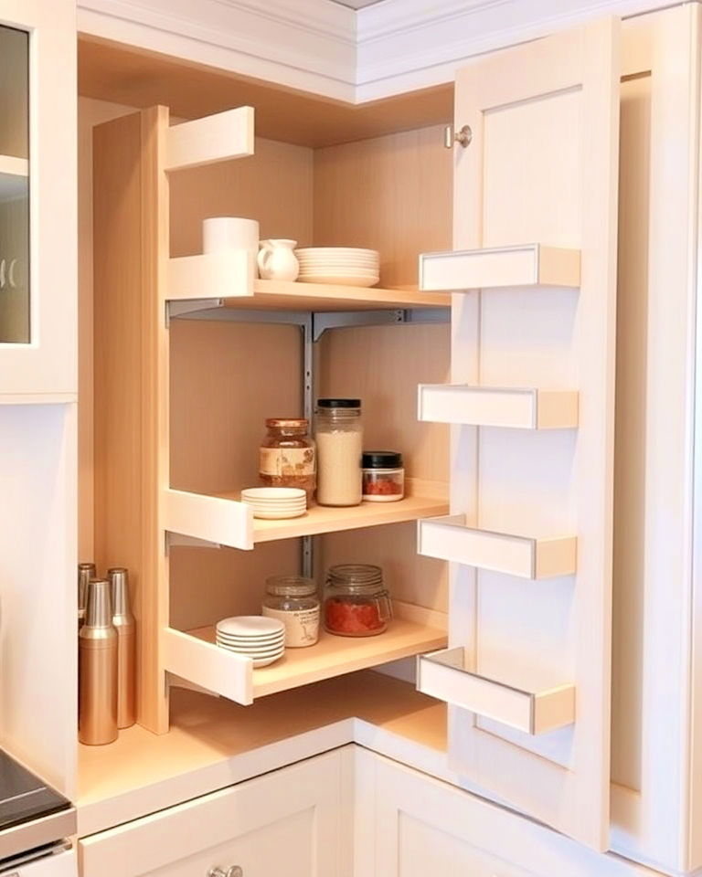 folding shelf mechanisms for blind corner cabinet - 25 Blind Corner Kitchen Cabinet Ideas