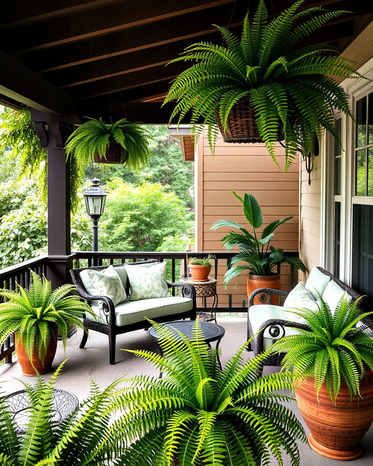 forest like atmosphere with ferns - 30 Outdoor Plants for Patio