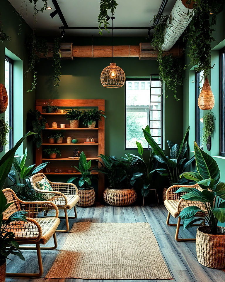 forest themed decor for nail salon interior - 30 Nail Salon Interior Design Ideas