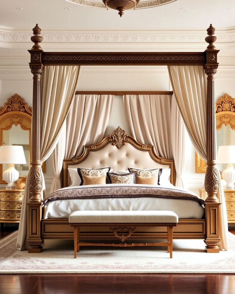 four poster bed for royal bedroom - 20 Royal Bedroom Ideas