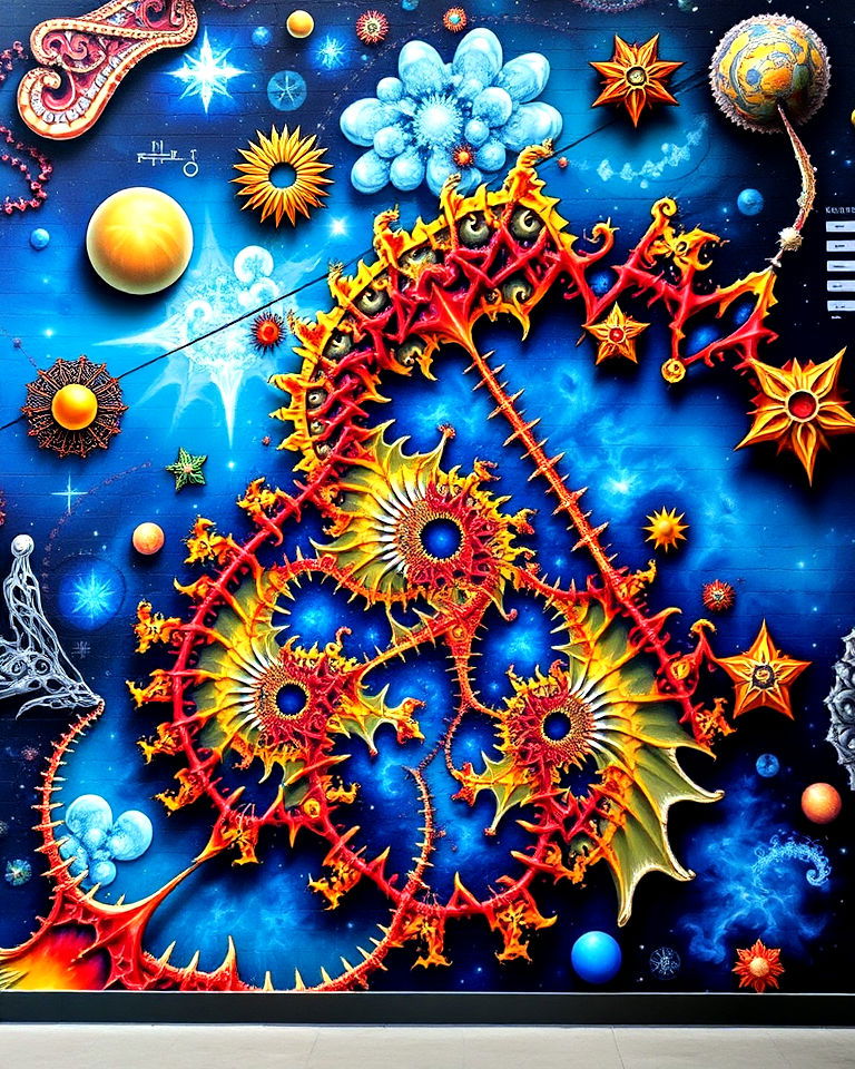 fractals and infinite patterns mural - 20 Math Mural Ideas