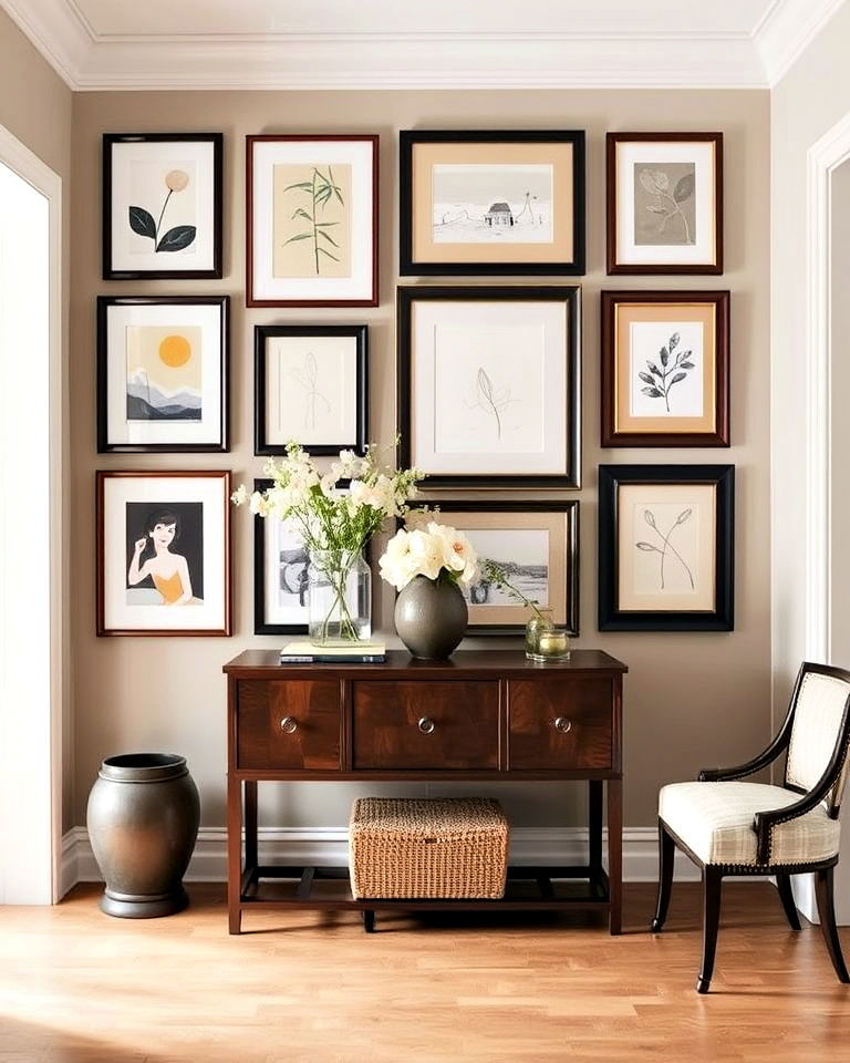 framed art pieces for foyer - 50 Foyer Decor Ideas