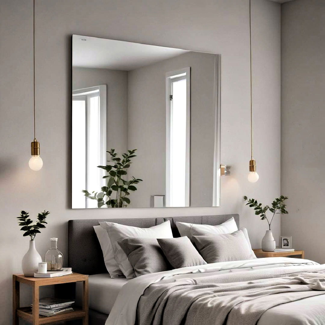 frameless mirror with minimalist look - 15 Bedroom Mirror Ideas