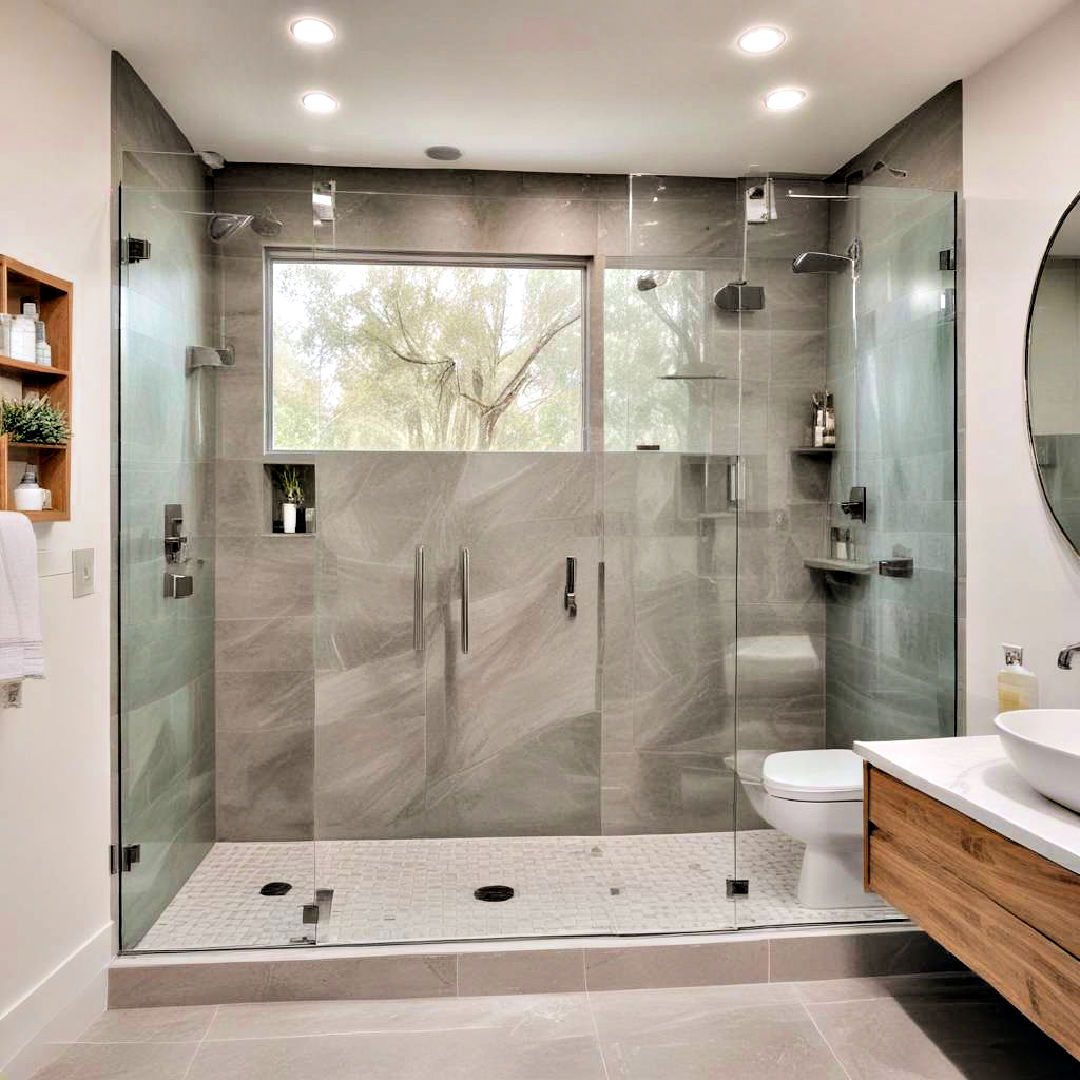 frameless shower enclosure - 40 Modern Bathroom Ideas