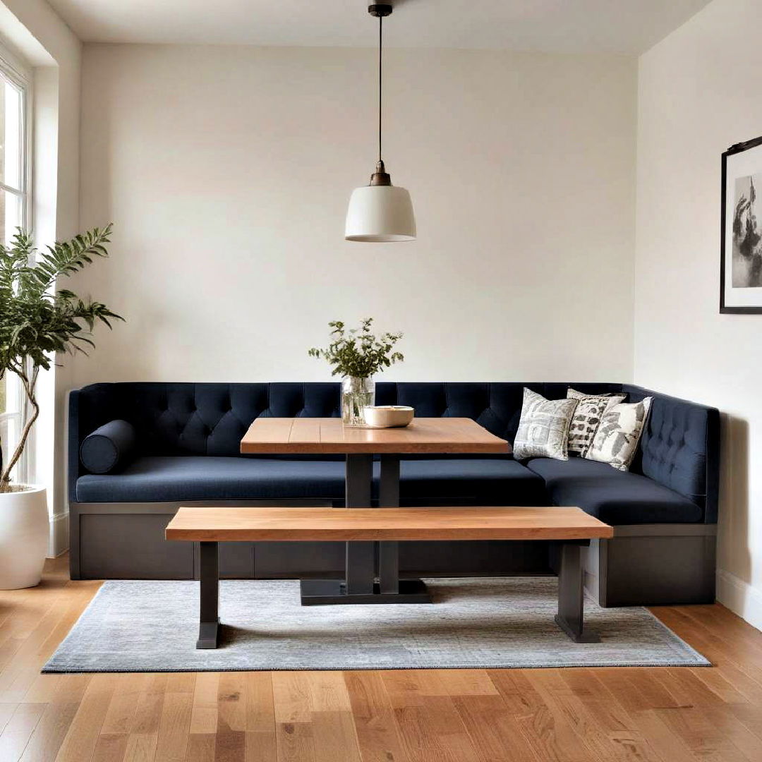 freestanding bench for banquette seating - 40 Banquette Seating Ideas